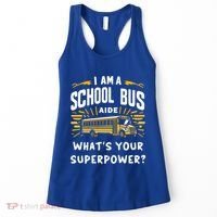 I Am A School Bus Aide Funny Back To School Bus Driver Gift Women's Tank Top thumb 0