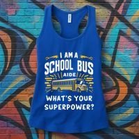 I Am A School Bus Aide Funny Back To School Bus Driver Gift Women's Tank Top thumb 3