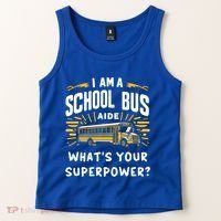 I Am A School Bus Aide Funny Back To School Bus Driver Gift Tank Top thumb 2
