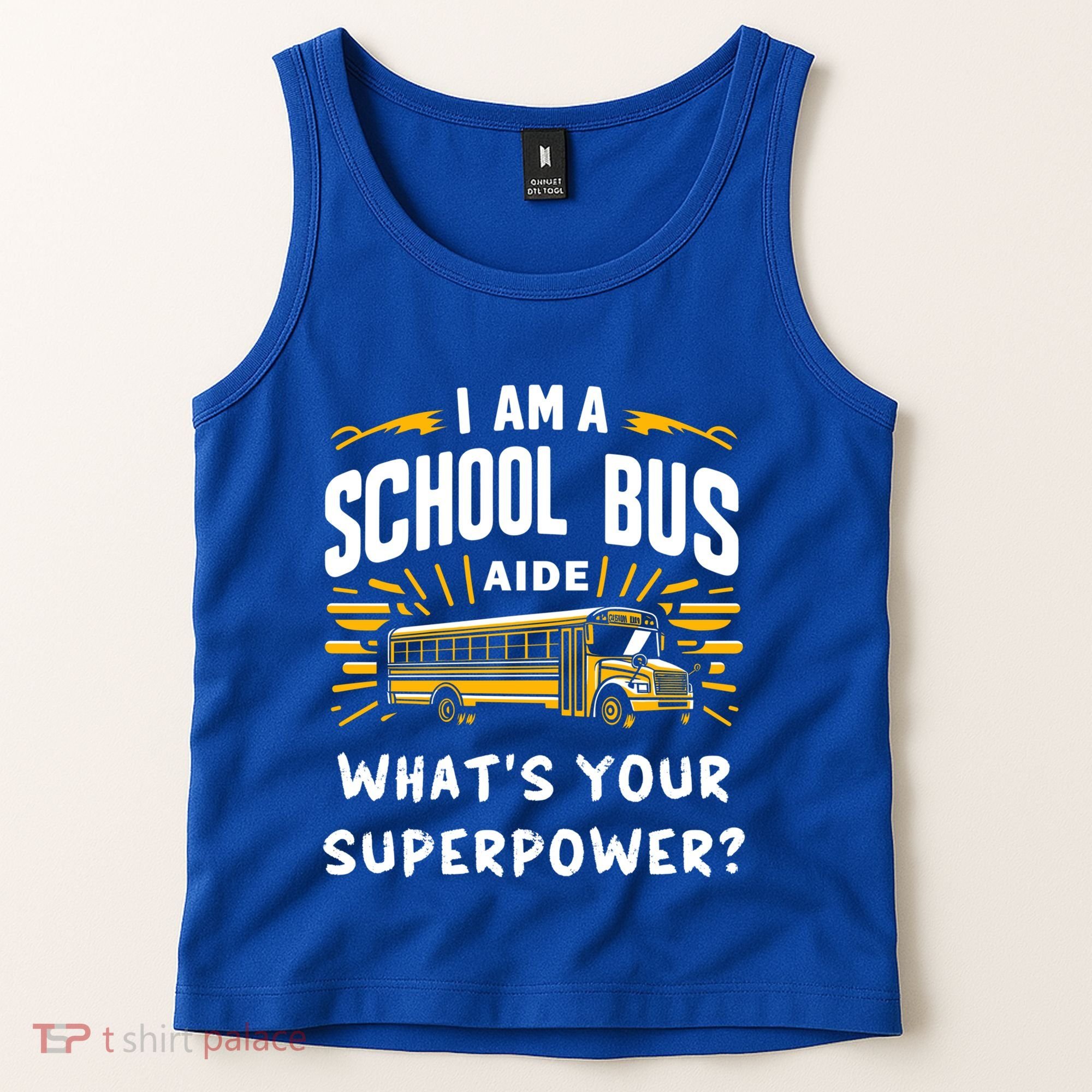 I Am A School Bus Aide Funny Back To School Bus Driver Gift Tank Top