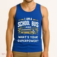 I Am A School Bus Aide Funny Back To School Bus Driver Gift Tank Top thumb 3