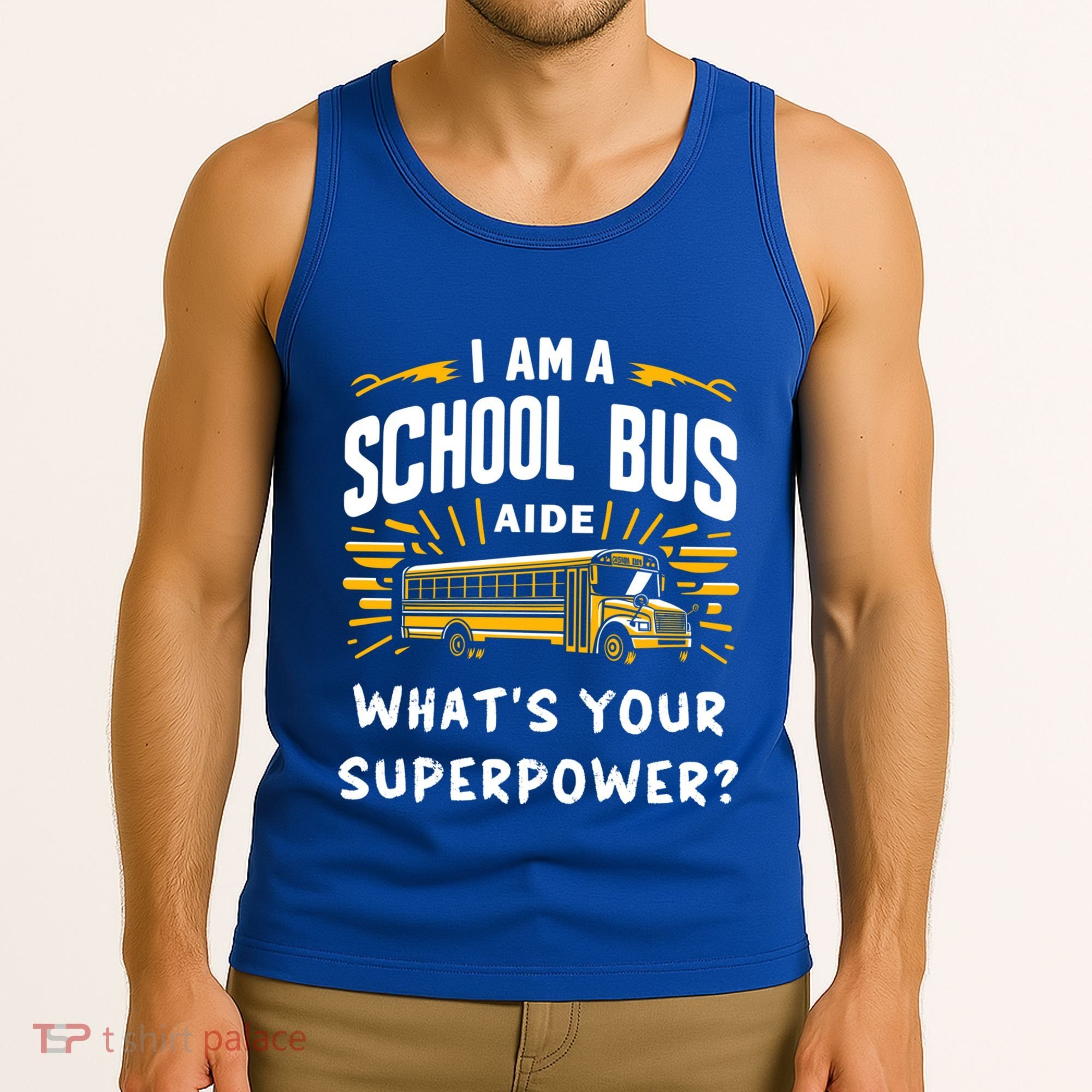 I Am A School Bus Aide Funny Back To School Bus Driver Gift Tank Top
