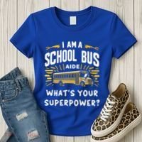 I Am A School Bus Aide Funny Back To School Bus Driver Gift Women's T-Shirt thumb 3