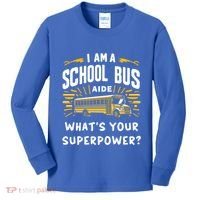 I Am A School Bus Aide Funny Back To School Bus Driver Gift Kids Long Sleeve Shirt thumb 0