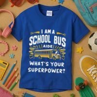 I Am A School Bus Aide Funny Back To School Bus Driver Gift Kids T-Shirt thumb 3