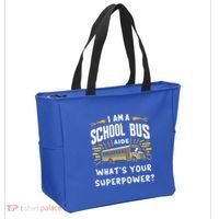 I Am A School Bus Aide Funny Back To School Bus Driver Gift Tote Bag thumb 2