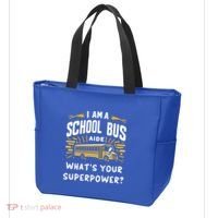 I Am A School Bus Aide Funny Back To School Bus Driver Gift Tote Bag thumb 3