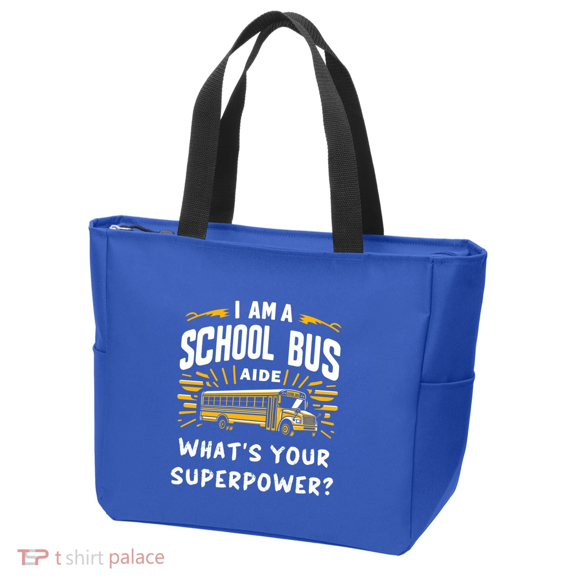 I Am A School Bus Aide Funny Back To School Bus Driver Gift Tote Bag