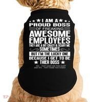 I Am A Proud Boss Of Freaking Awesome Employees Funny Boss Gift Doggie Tank thumb 0