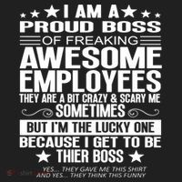 I Am A Proud Boss Of Freaking Awesome Employees Funny Boss Gift Beanie thumb 2