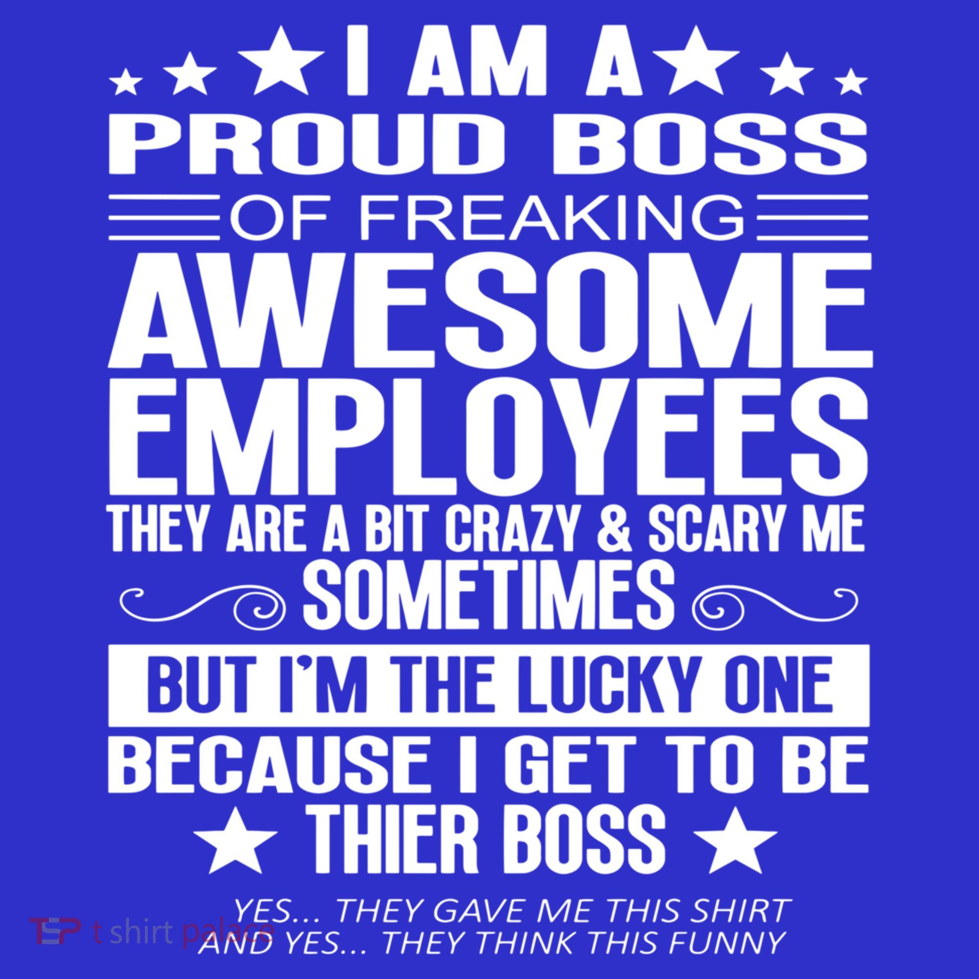 I Am A Proud Boss Of Freaking Awesome Employees Funny Boss Gift Coaster