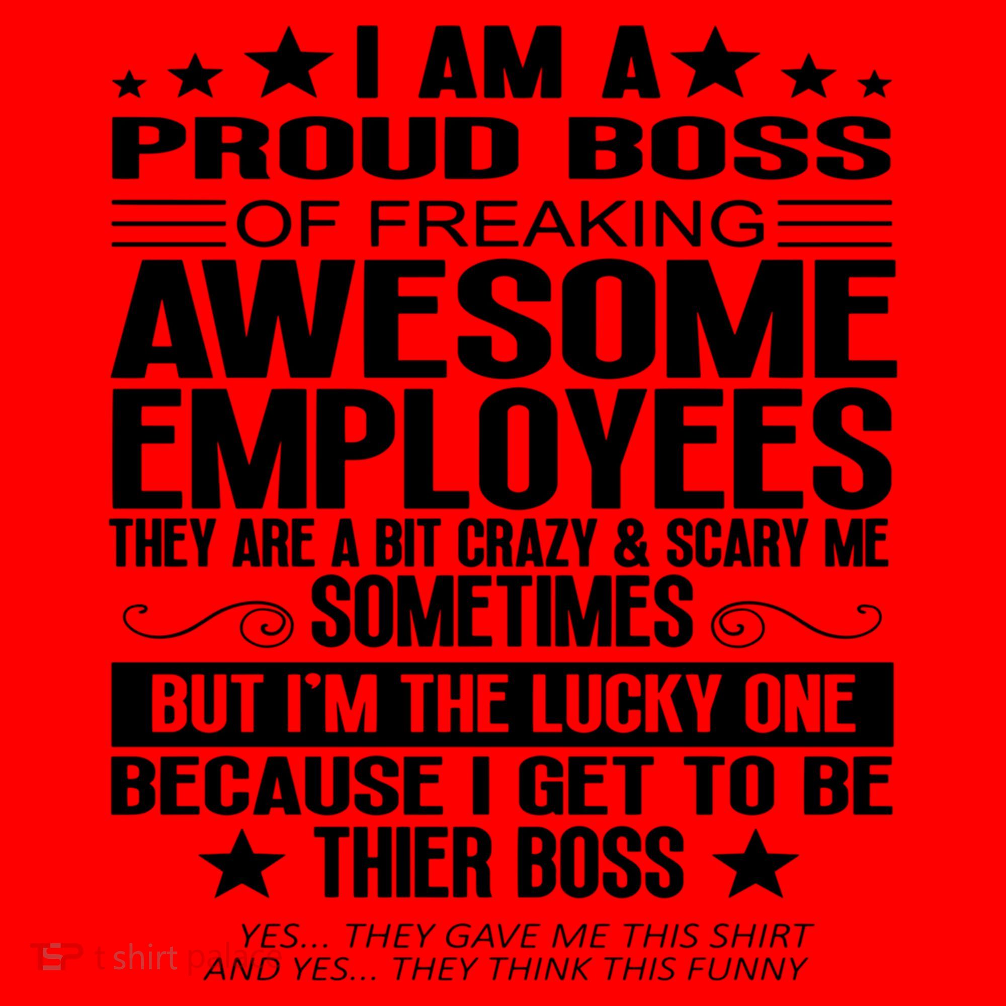 I Am A Proud Boss Of Freaking Awesome Employees Funny Boss Gift Santa Hat