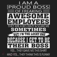 I Am A Proud Boss Of Freaking Awesome Employees Beanie thumb 2