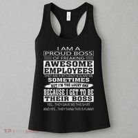 I Am A Proud Boss Of Freaking Awesome Employees Women's Tank Top thumb 3