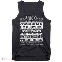 I Am A Proud Boss Of Freaking Awesome Employees Tank Top thumb 0
