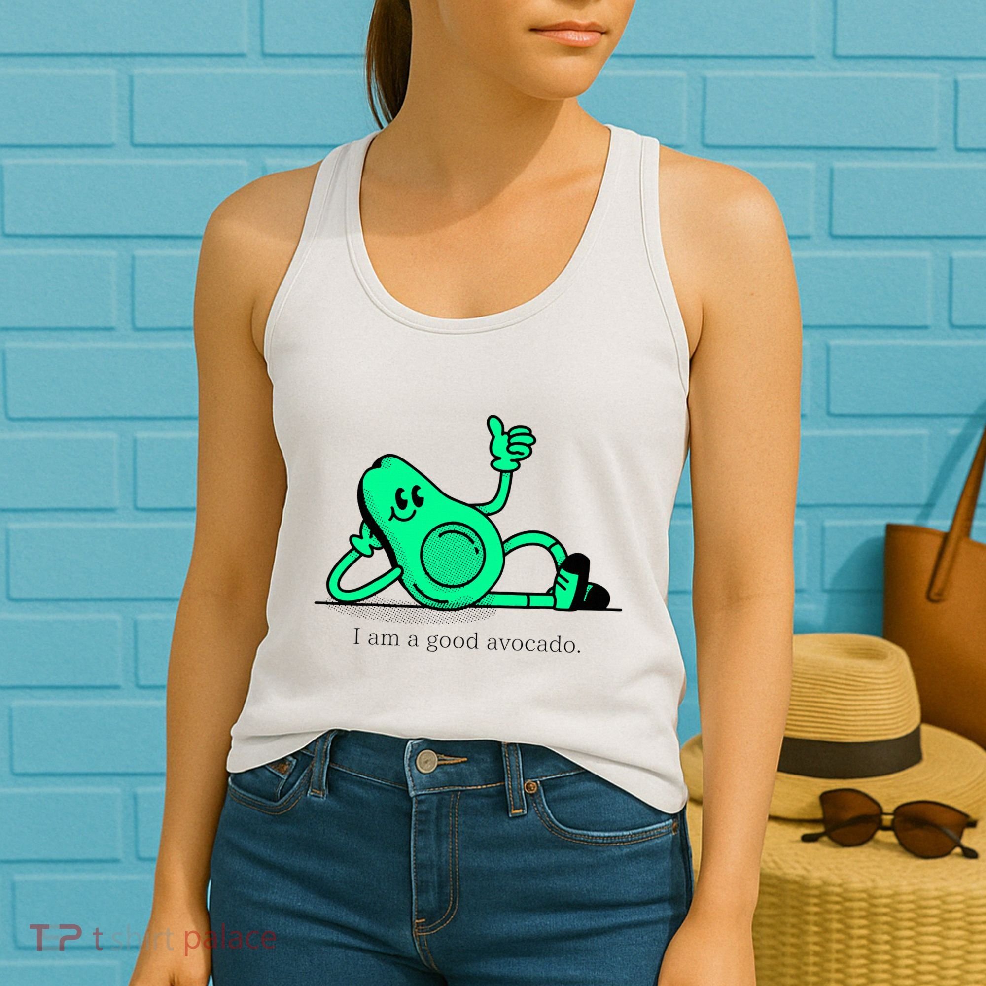 I Am A Avocado Funny Family Gifts Selfie Women's Tank Top