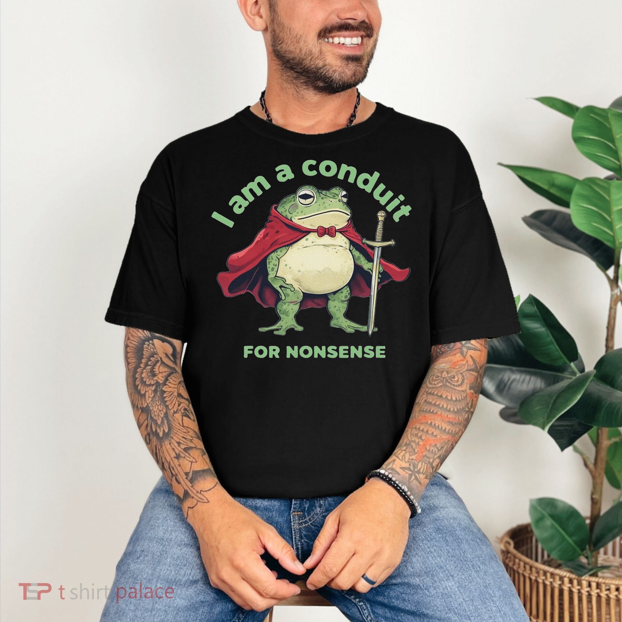I Am A Conduit For Nonsense Funny Frog Comfort Colors T-Shirt