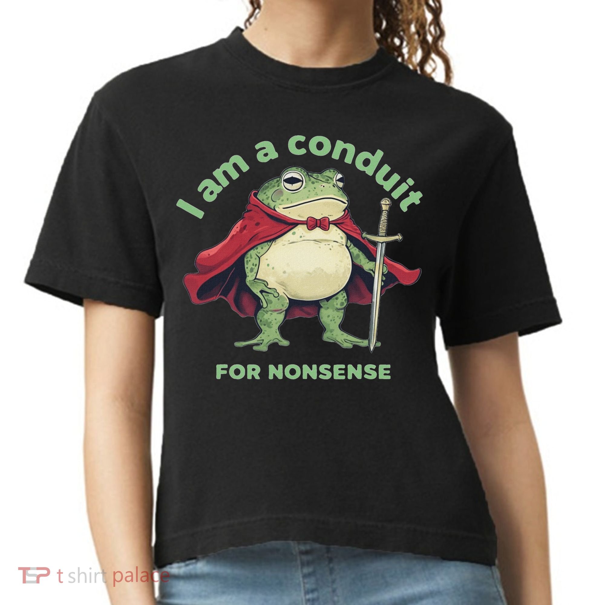 I Am A Conduit For Nonsense Funny Frog Comfort Colors Boxy T-Shirt