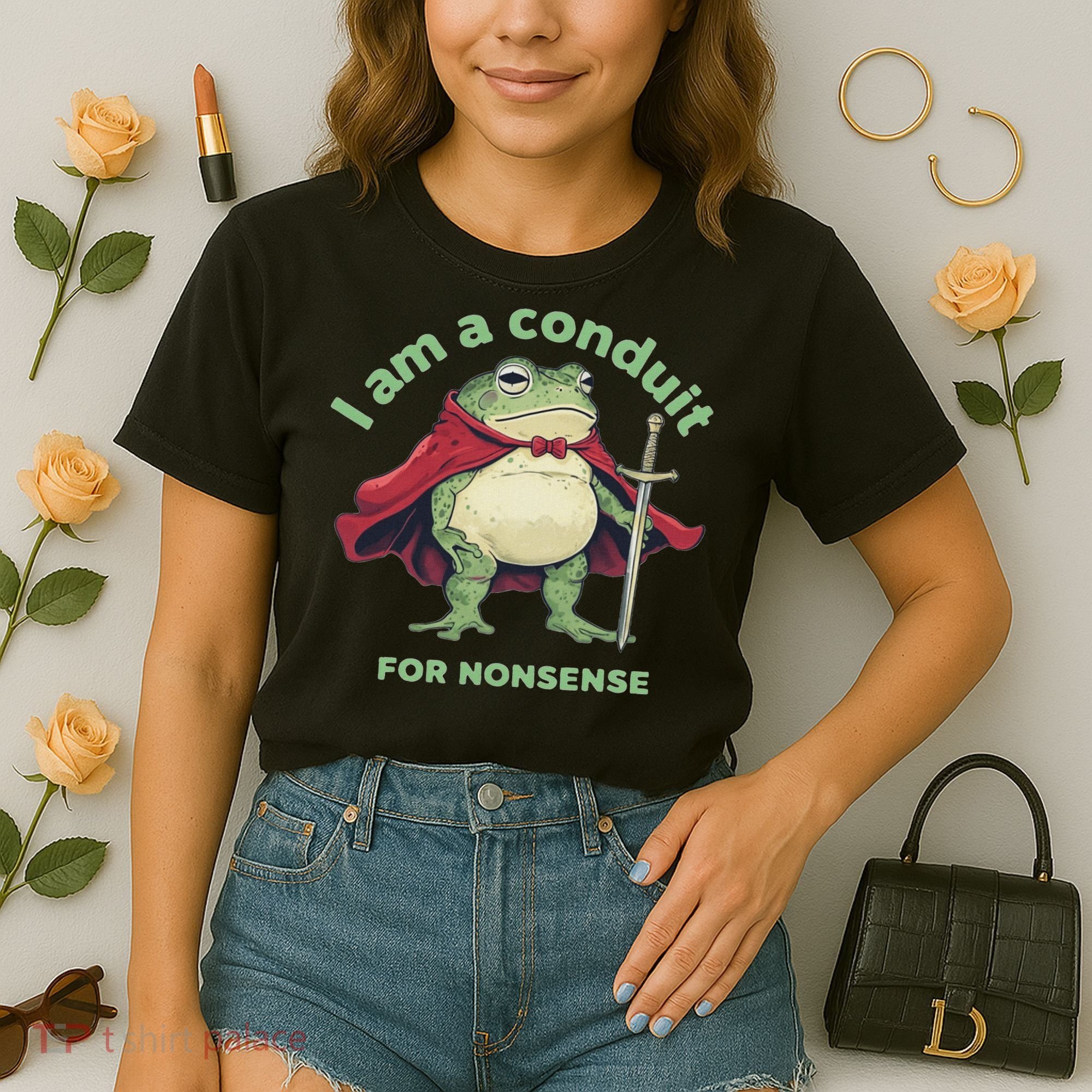 I Am A Conduit For Nonsense Funny Frog Comfort Colors Boxy T-Shirt