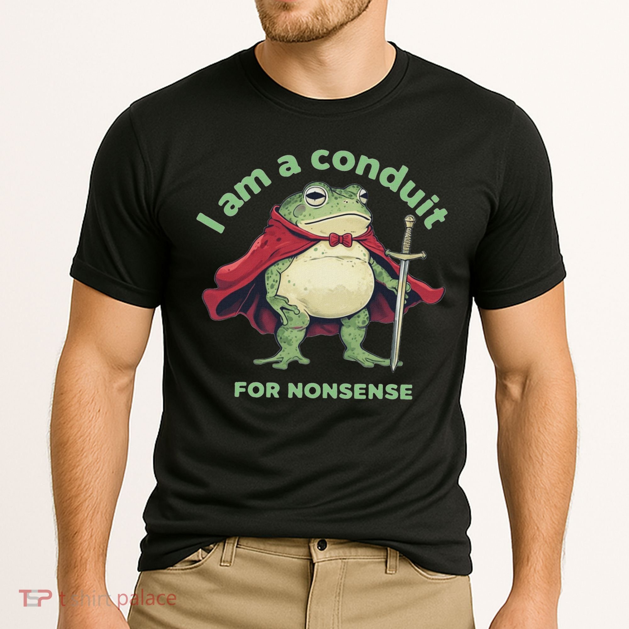 I Am A Conduit For Nonsense Funny Frog Cooling Performance Crew T-Shirt