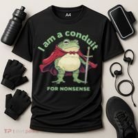 I Am A Conduit For Nonsense Funny Frog Cooling Performance Crew T-Shirt thumb 3