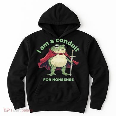 I Am A Conduit For Nonsense Funny Frog Hoodie