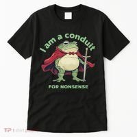 I Am A Conduit For Nonsense Funny Frog Tall T-Shirt thumb 0