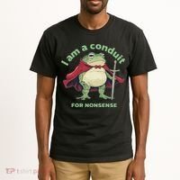 I Am A Conduit For Nonsense Funny Frog Tall T-Shirt thumb 2
