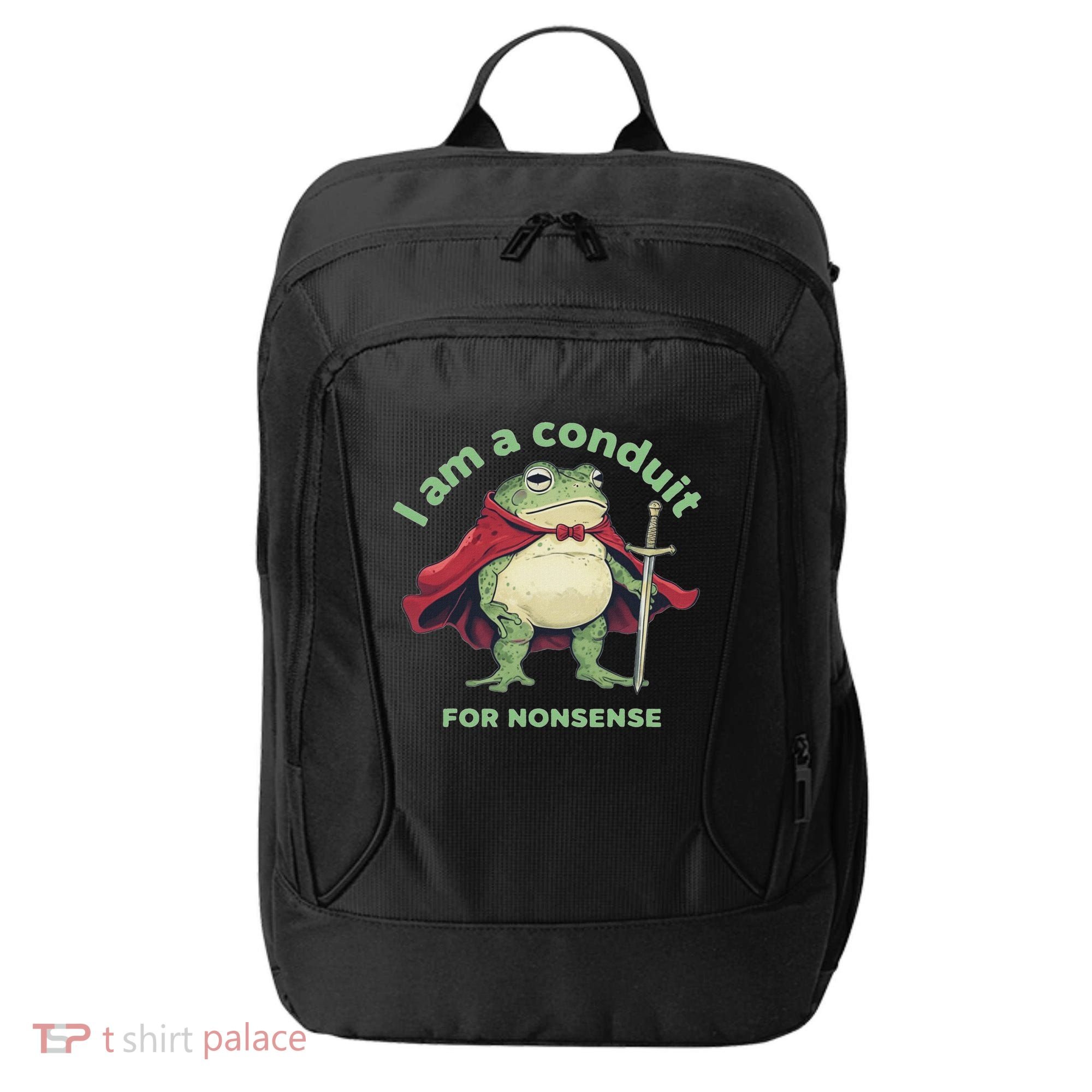 I Am A Conduit For Nonsense Funny Frog City Backpack
