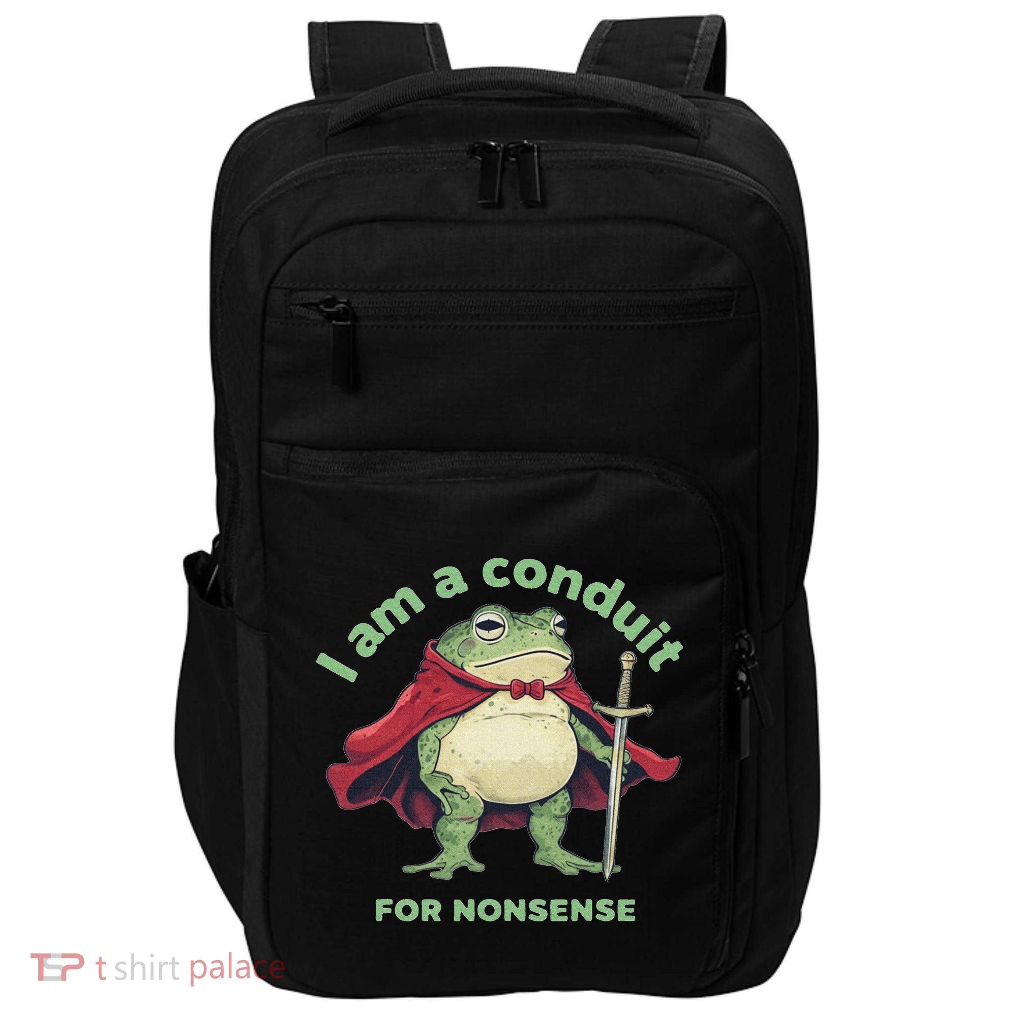 I Am A Conduit For Nonsense Funny Frog Impact Tech Backpack