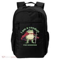 I Am A Conduit For Nonsense Funny Frog Backpack thumb 0