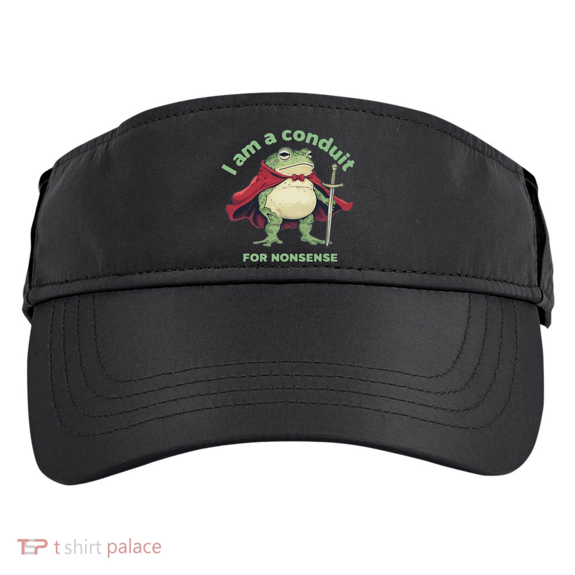 I Am A Conduit For Nonsense Funny Frog Adult Drive Performance Visor