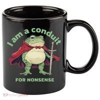 I Am A Conduit For Nonsense Funny Frog 11oz C Handle Ceramic Mug thumb 0