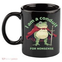 I Am A Conduit For Nonsense Funny Frog 11oz C Handle Ceramic Mug thumb 2