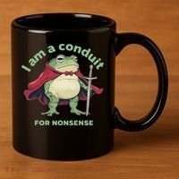 I Am A Conduit For Nonsense Funny Frog 11oz C Handle Ceramic Mug thumb 3