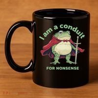 I Am A Conduit For Nonsense Funny Frog 11oz C Handle Ceramic Mug thumb 4