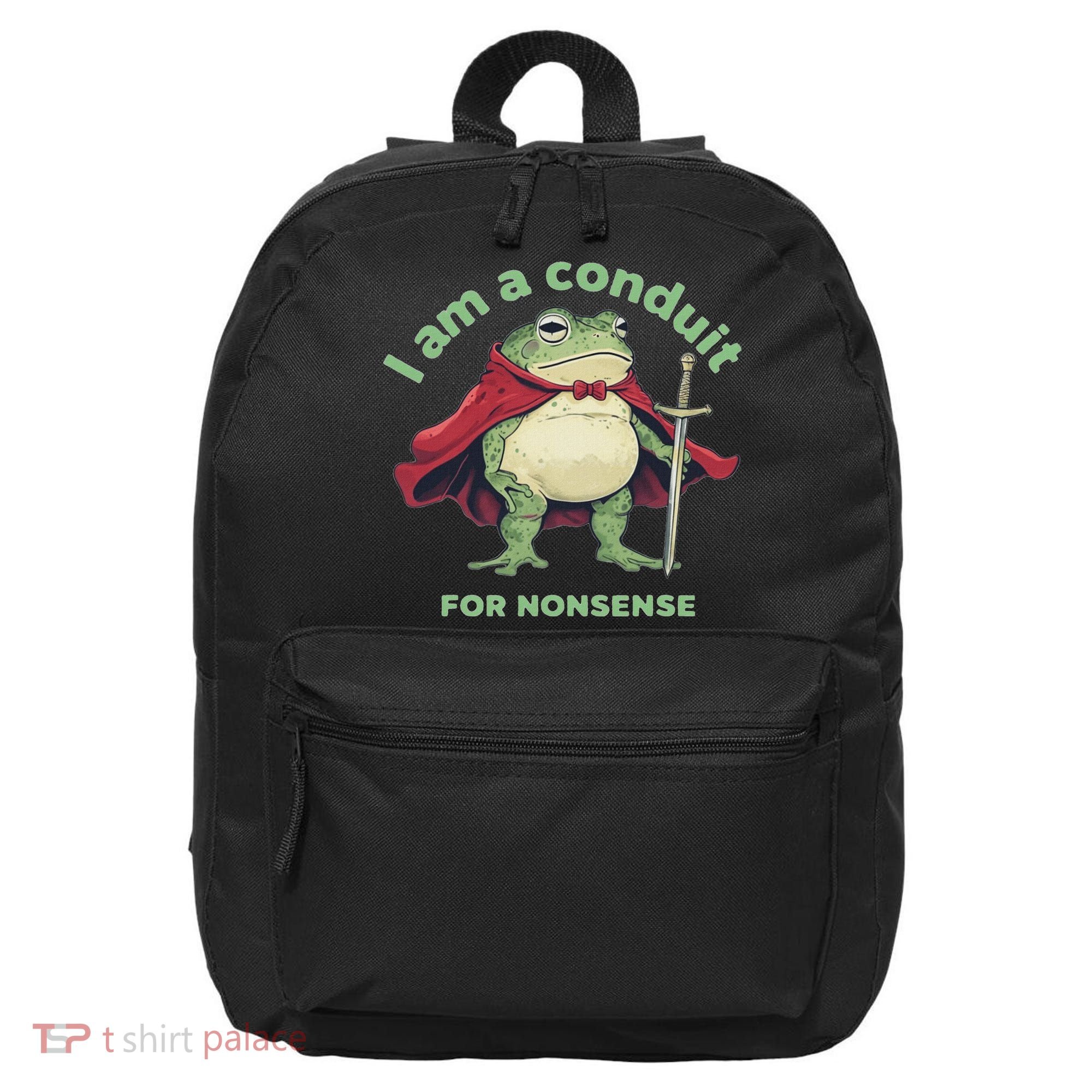 I Am A Conduit For Nonsense Funny Frog 16 in Basic Backpack