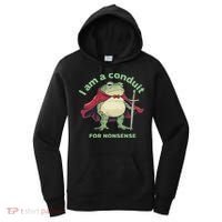 I Am A Conduit For Nonsense Funny Frog Women's Hoodie thumb 0