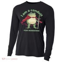 I Am A Conduit For Nonsense Funny Frog Cooling Performance Long Sleeve Crew thumb 0
