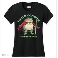 I Am A Conduit For Nonsense Funny Frog Women's Cooling Performance Crew T-Shirt thumb 0