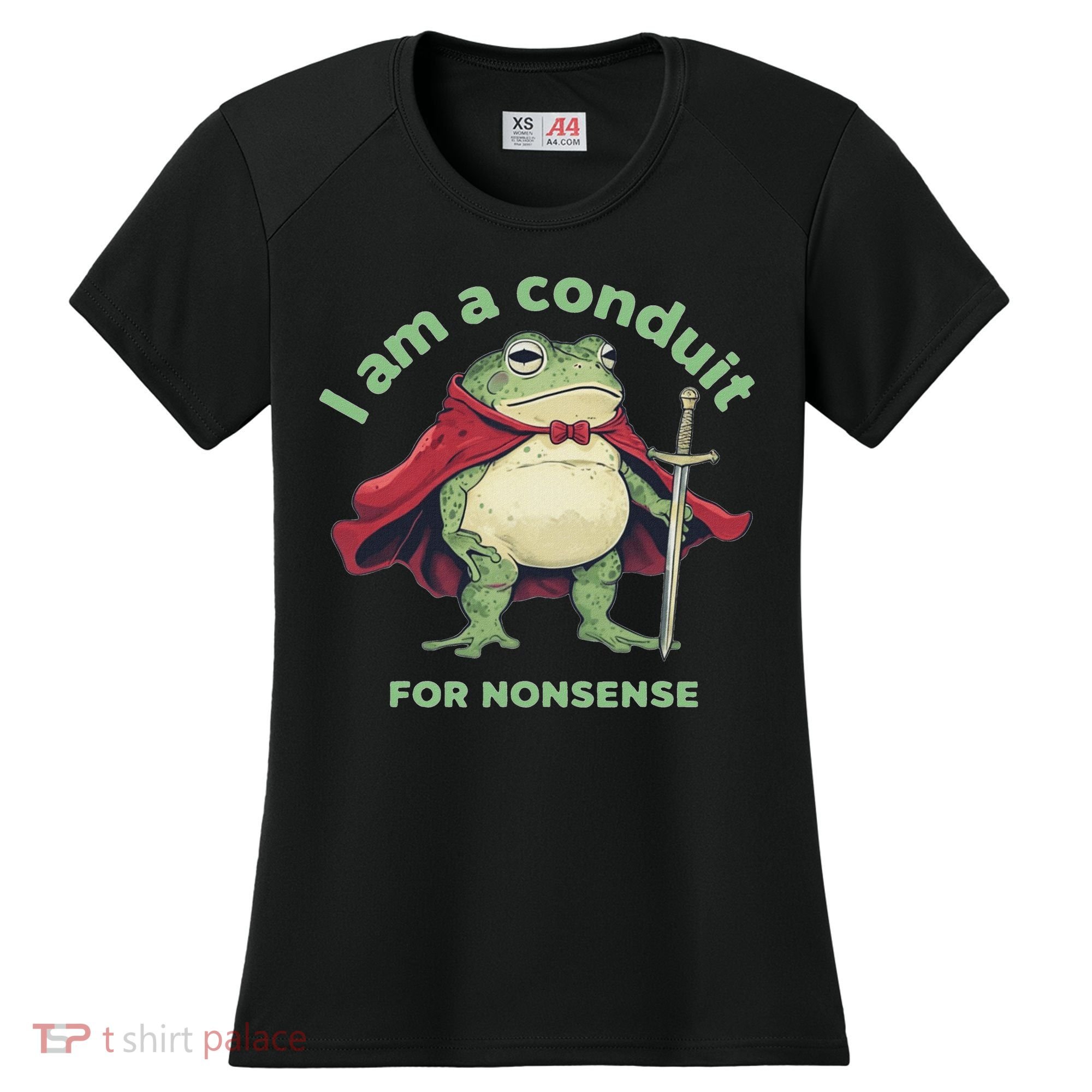 I Am A Conduit For Nonsense Funny Frog Women's Cooling Performance Crew T-Shirt