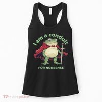 I Am A Conduit For Nonsense Funny Frog Women's Tank Top thumb 0