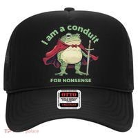 I Am A Conduit For Nonsense Funny Frog Hat thumb 0