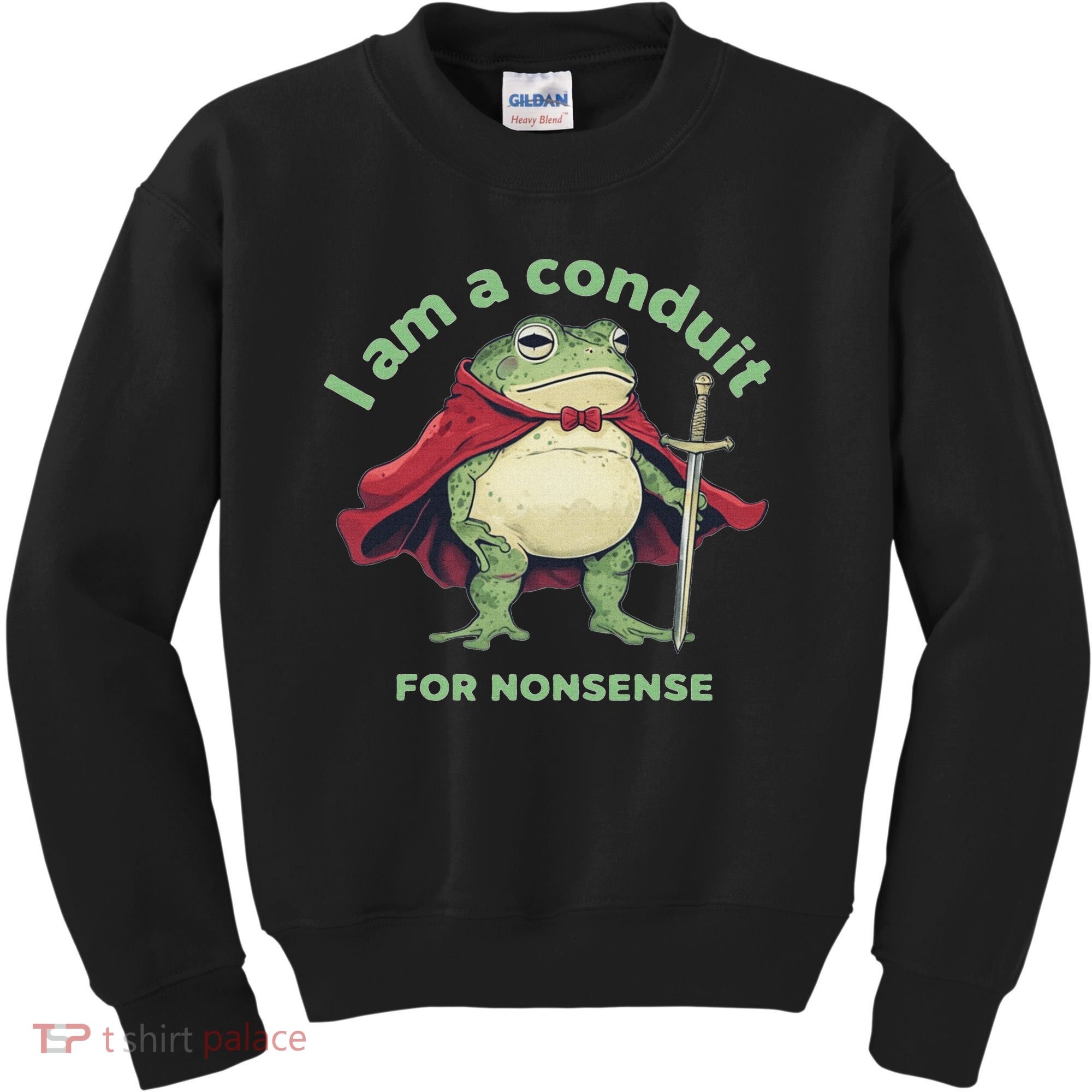 I Am A Conduit For Nonsense Funny Frog Kids Sweatshirt