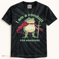 I Am A Conduit For Nonsense Funny Frog Kids Tie-Dye T-Shirt thumb 0
