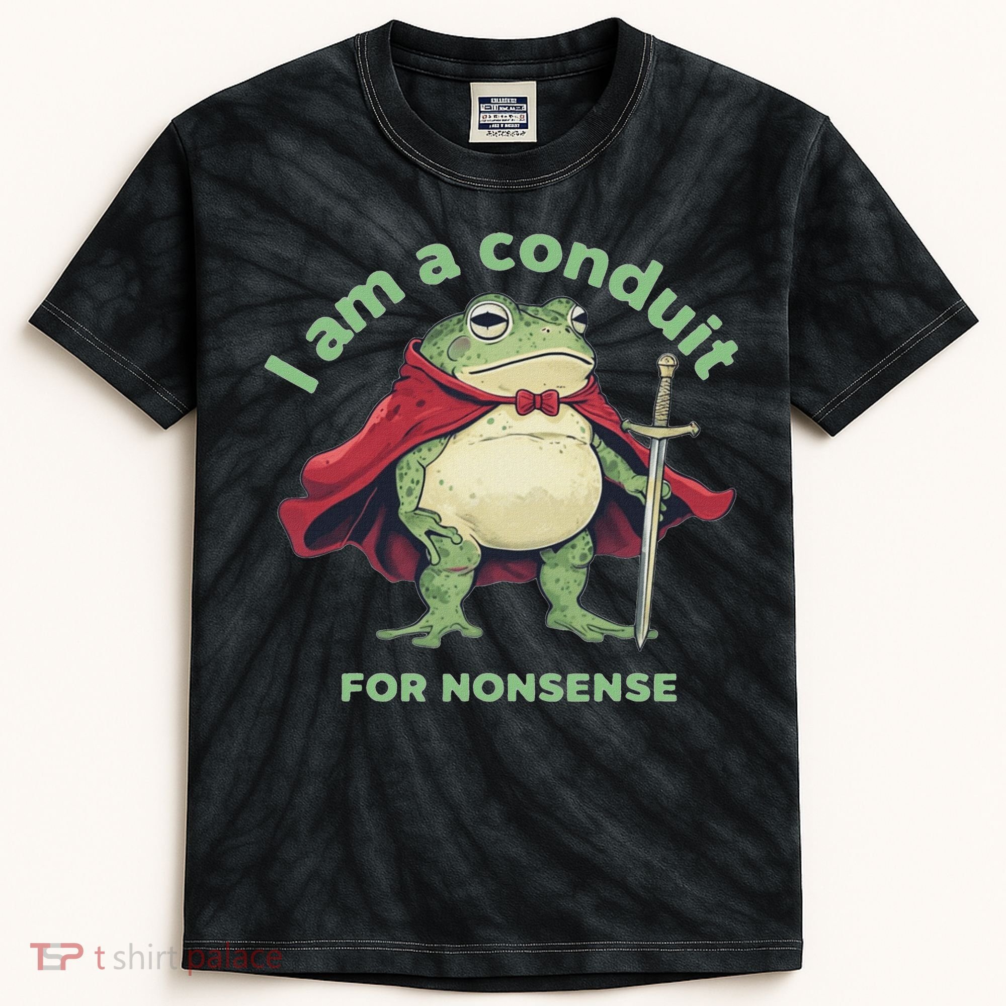 I Am A Conduit For Nonsense Funny Frog Kids Tie-Dye T-Shirt