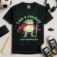 I Am A Conduit For Nonsense Funny Frog Kids Tie-Dye T-Shirt thumb 2