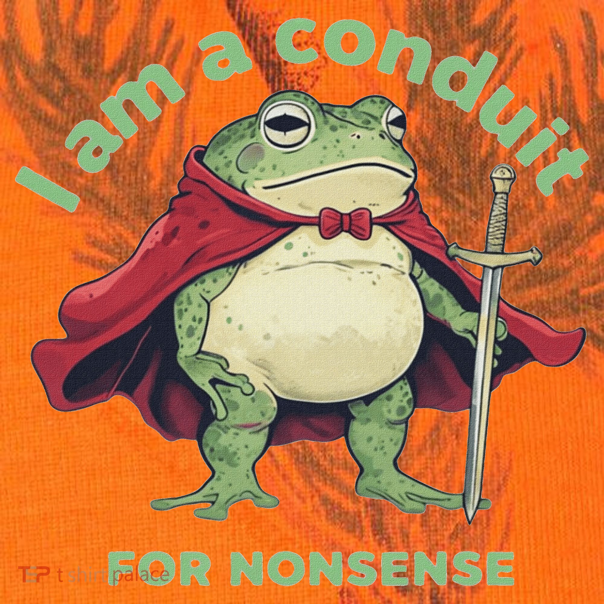 I Am A Conduit For Nonsense Funny Frog Kati Licensed 12" Camo Cuffed Beanie