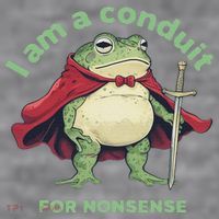 I Am A Conduit For Nonsense Funny Frog Women's Racerback Cropped Tank thumb 2