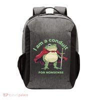 I Am A Conduit For Nonsense Funny Frog Vector Backpack thumb 0